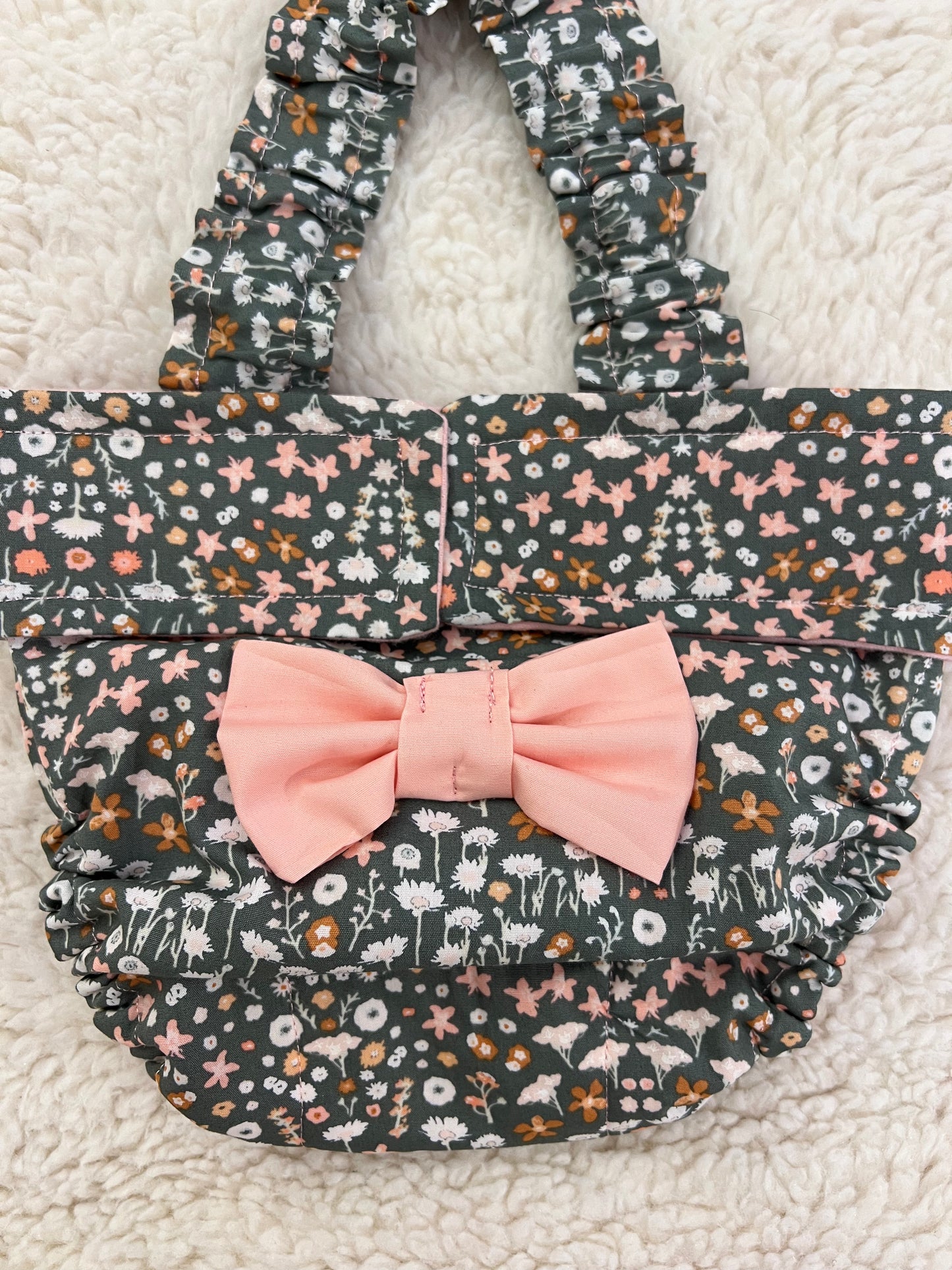 Wephies Handmade English French Bulldog Diaper Cover: Picturesque suspenders w bow
