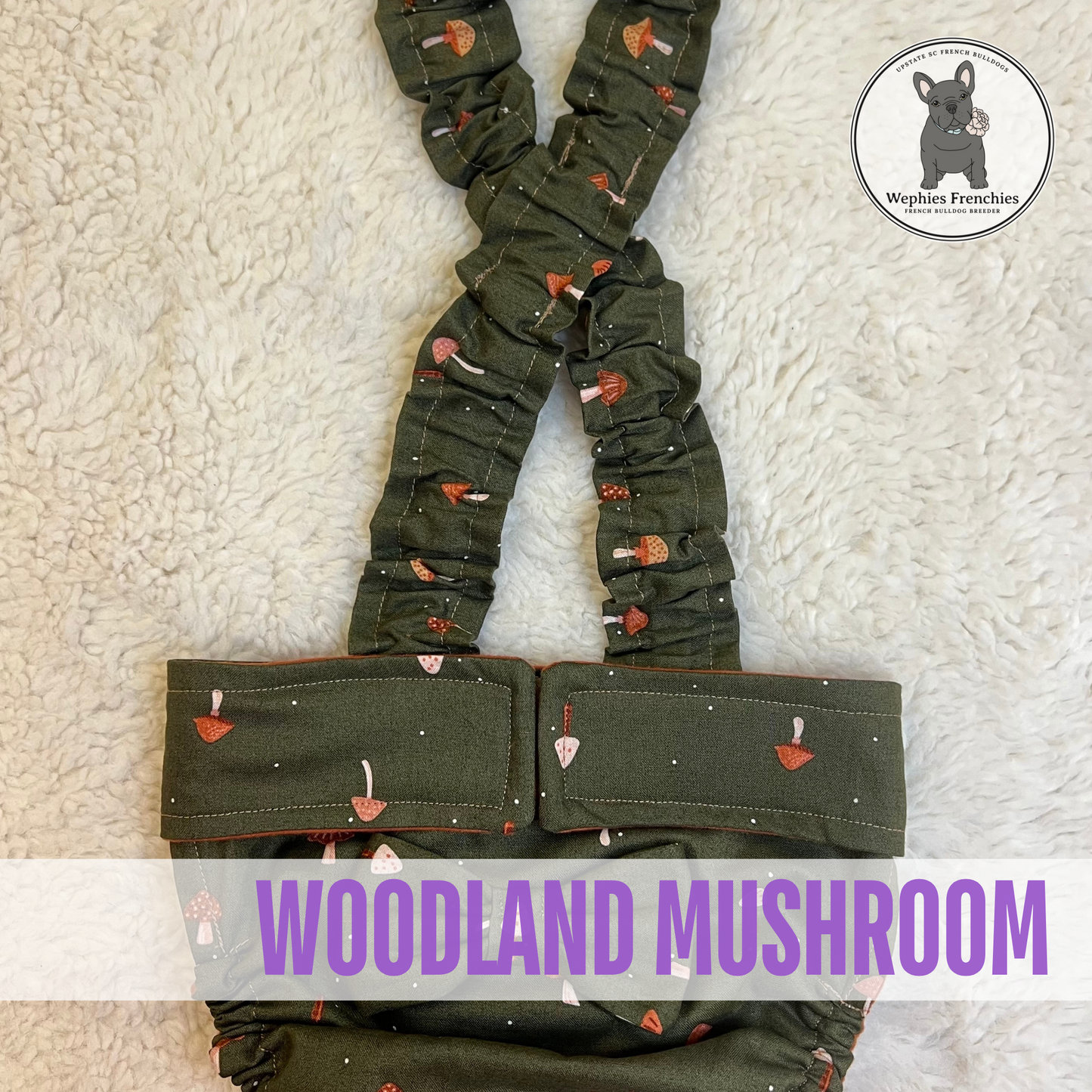 Female French -or- English Bulldog Suspender Diaper Cover Set (3)