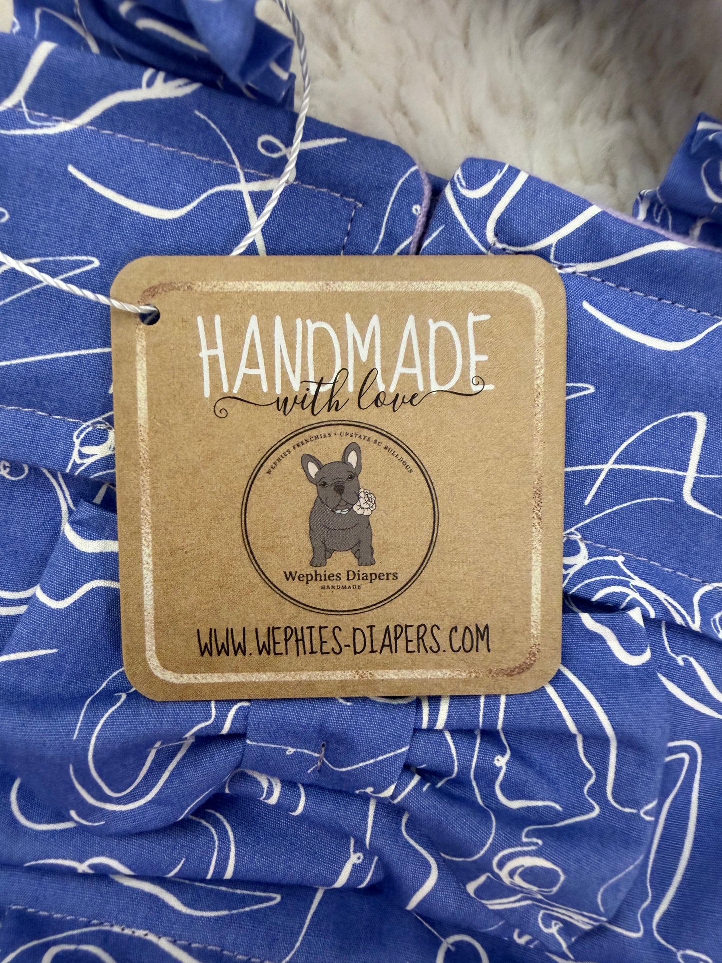 French Bulldog diaper accessories Frenchie Serene with no tail female doggie diaper