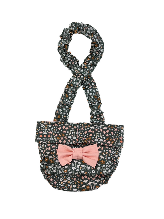 Wephies Handmade English French Bulldog Diaper Cover: Picturesque suspenders w bow