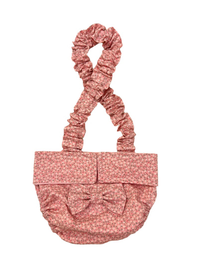 FRENCH BULLDOG DIAPER Cover for Females: Pink Sevenberry suspender britches heat pants with bow