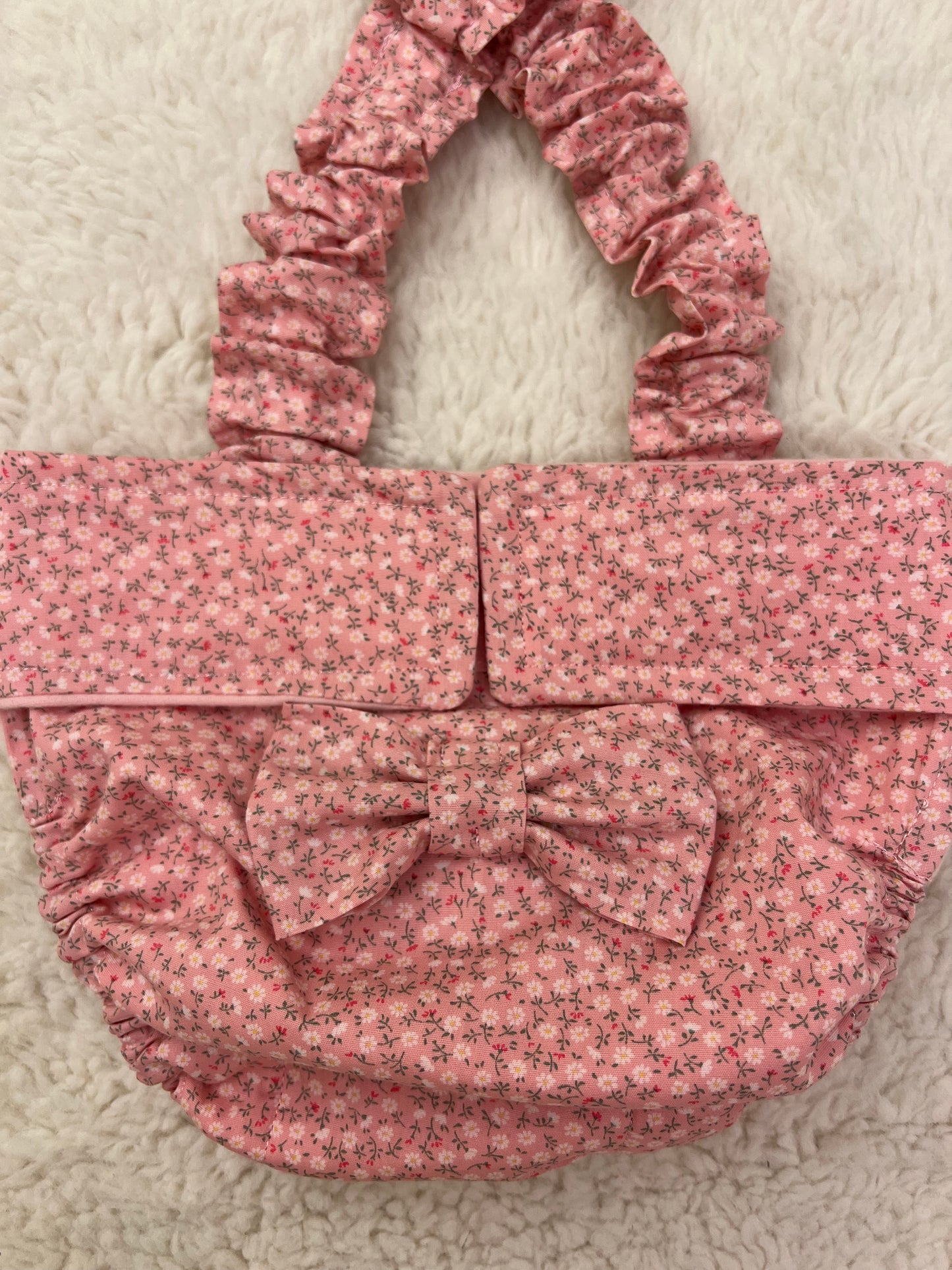 FRENCH BULLDOG DIAPER Cover for Females: Pink Sevenberry suspender britches heat pants with bow