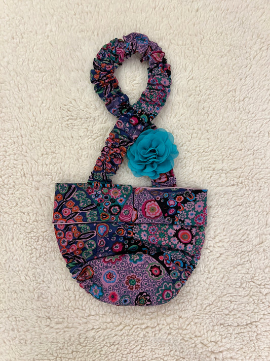 No Tail Hole Female FRENCH BULLDOG DIAPER Purple Paisley with suspenders bitch britches heat pants for dog mom
