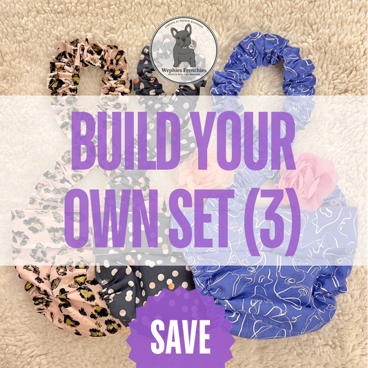 Female French -or- English Bulldog Suspender Diaper Cover Set (3)