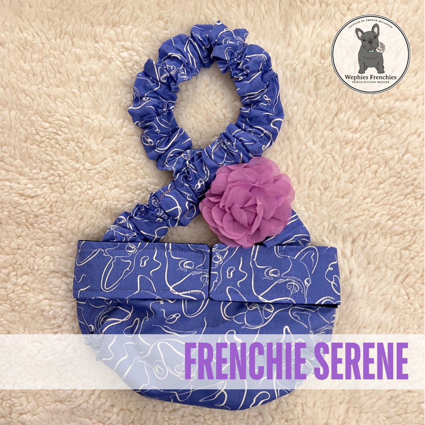 Female French -or- English Bulldog Suspender Diaper Cover Set (3)
