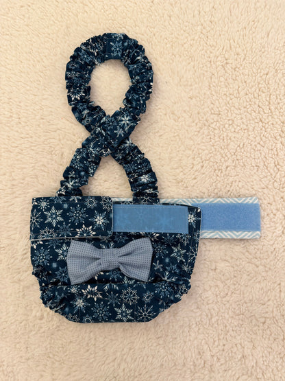 Conjunto de funda de pañal para bulldog francés hembra sin orificio para la cola con tirantes, pantalones térmicos para perra, para mamá perra