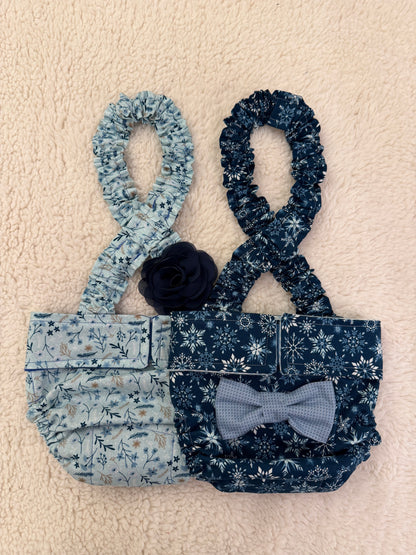 Conjunto de funda de pañal para bulldog francés hembra sin orificio para la cola con tirantes, pantalones térmicos para perra, para mamá perra