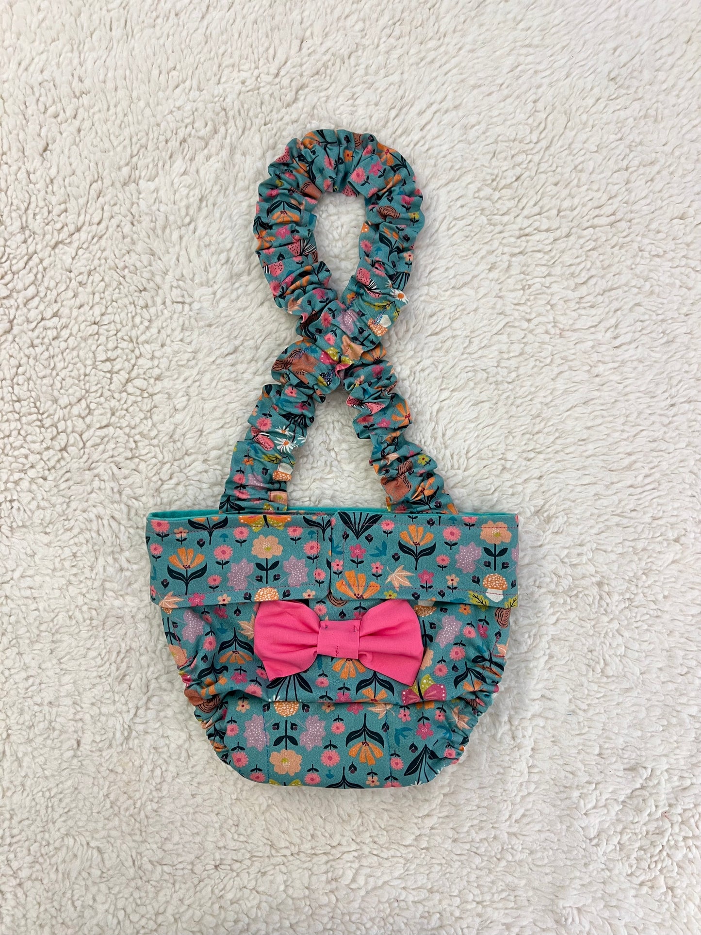 French English Bulldog Diaper Cover: No Tail Hole, Squirel Woodland Wander Nappy w Adjustable Suspenders Escape Proof Nappy w bow