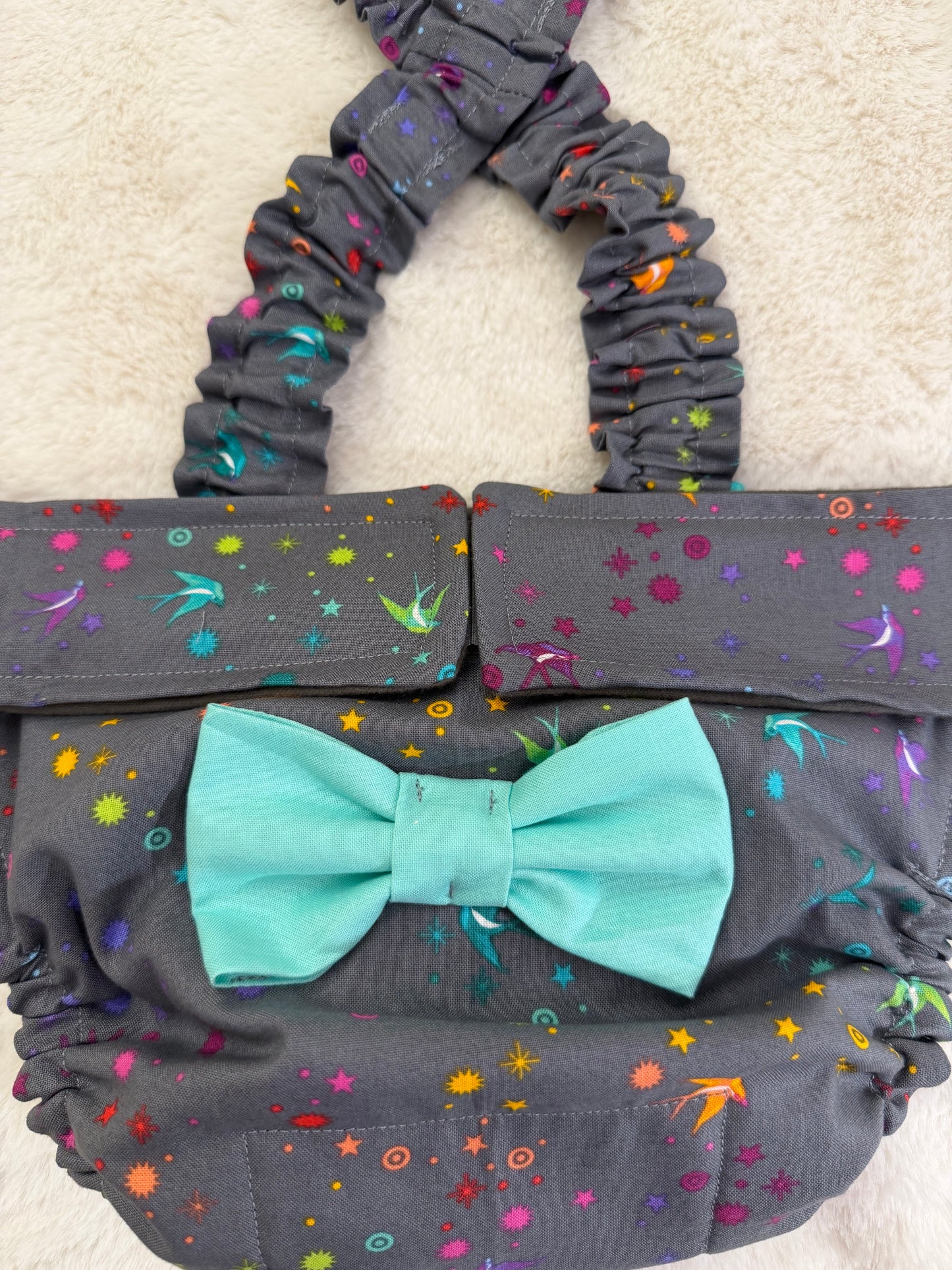 Dog diaper with suspenders