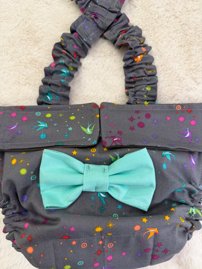 Dog diaper with suspenders